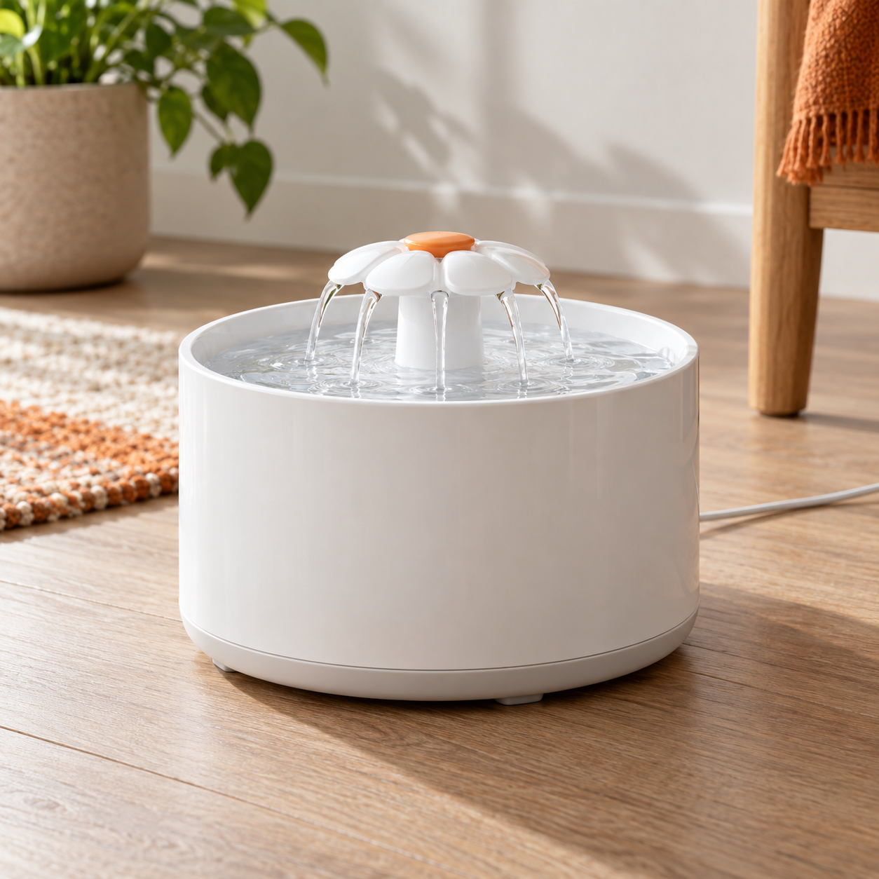 Bebedouro Automático 3L com Filtro, Fluxo 360°, USB