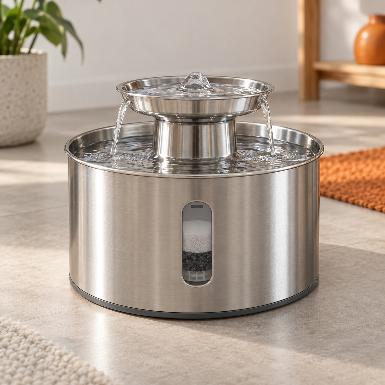 Fonte para Gatos com Filtro, Inox 304, 3.2L